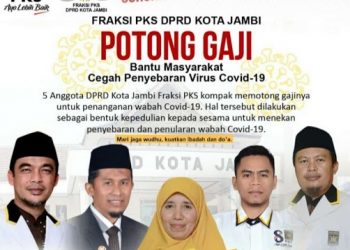 Bantu Penanganan COVID-19, Fraksi PKS DPRD Kota Jambi Sisihkan Gaji