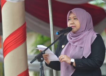 Bupati Masnah, Inspektur Upacara HAB Kemenag Muarojambi