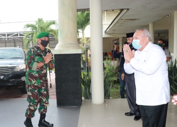 Bupati Syafrial Sambut Kunker Dandrem 042/Garuda Putih