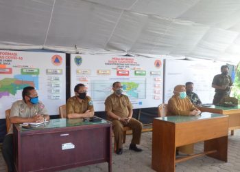 Tim Gugus Tugas Covid-19 Kabupaten Batanghari gelar Konferensi Pers p-terkait Pasien yang positif Ravid Test