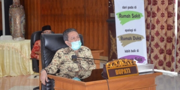 Bupati Syahirsah Menyaksikan Siaran Langsung Musrenbangnas