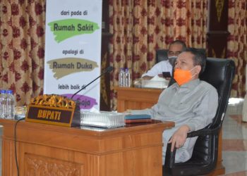 Bupati Batanghari Ikuti Rapat Paripurna DPRD Melalui Telekonference