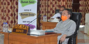 Bupati Batanghari Ikuti Rapat Paripurna DPRD Melalui Telekonference