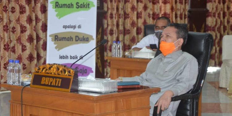 Bupati Batanghari Ikuti Rapat Paripurna DPRD Melalui Telekonference