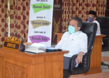 Bupati Syahirsah Ikuti Video Conference bersama Bupati/Walikota se-Provinsi Jambi