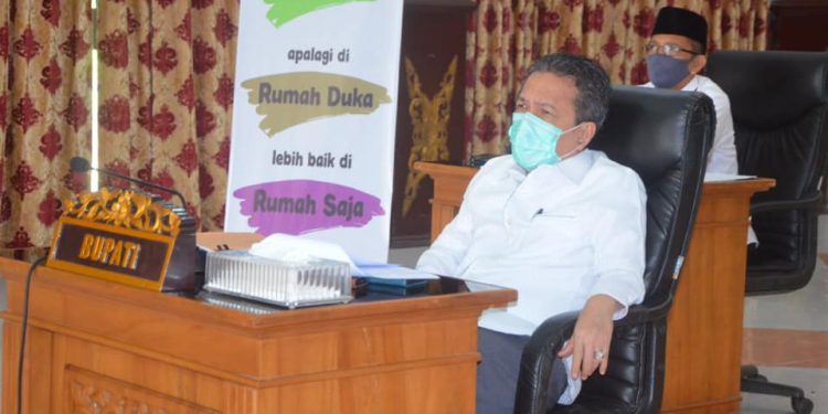 Bupati Syahirsah Ikuti Video Conference bersama Bupati/Walikota se-Provinsi Jambi