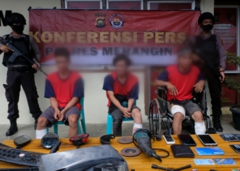 Tiga Pelaku Curanmor di Merangin Dihadiahi Pelor Panas