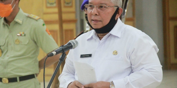 Buka Kegiatan Menwa Peduli Covid 19, Bupati Safrial Harap Menwa Jadi Agen Penerapan Disiplin Protokol Kesehatan