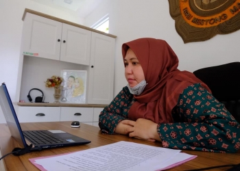 Penanganan Covid-19,  Bupati Muaro Jambi Lakukan Teleconference Bersama Gubernur