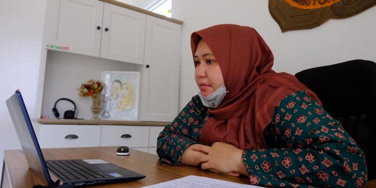 Penanganan Covid-19,  Bupati Muaro Jambi Lakukan Teleconference Bersama Gubernur