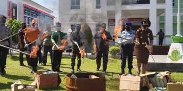 Wabup Merangin Apresiasi Pemusnahan BB Narkotika