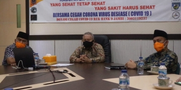 Bupati Safrial Ikuti Halal Bihalal Bersama Pemprov Jambi Via Video Conference