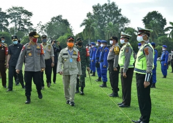 Fachrori Pimpin Apel Terpadu Pasukan Pendisiplinan Protokol Covid-19