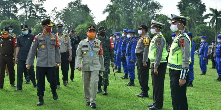 Fachrori Pimpin Apel Terpadu Pasukan Pendisiplinan Protokol Covid-19