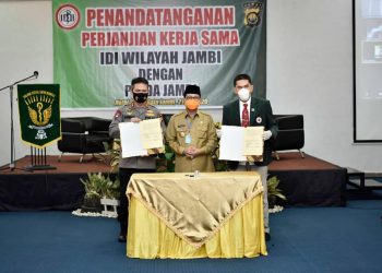 Gubernur Apresiasi Perjanjian Kerjasama IDI dan Polda Jambi di Bidang Pelayanan Kesehatan