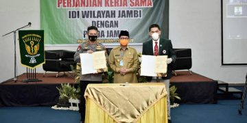 Gubernur Apresiasi Perjanjian Kerjasama IDI dan Polda Jambi di Bidang Pelayanan Kesehatan