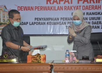 Bupati Syahirsah Hadiri Rapat Paripurna Penyampaian Pemandangan Umum Fraksi DPRD Batanghari