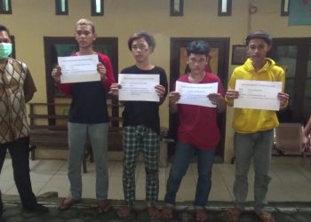 Lagi Tawuran di Tugu Pers, 4 Remaja dan Sajam Diamankan Polsek Telanipura