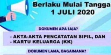 Mulai 1 Juli 2020 Cetak Dokumen Kependudukan Selain KTP-el  Bisa Dicetak Di Kertas HVS
