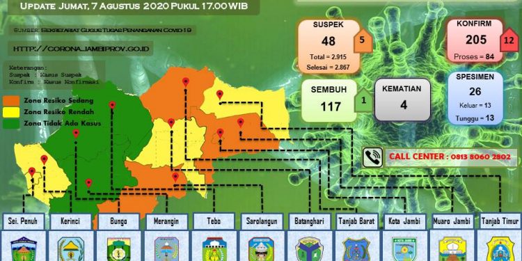 Pasien Positif Covid-19 Di Provinsi Jambi Bertambah 12  Orang, 1 Anak Berumur 3 Tahun