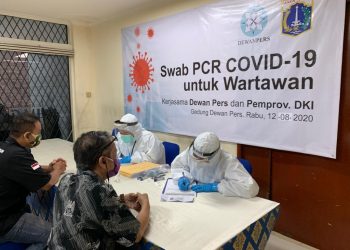 150 Wartawan Dites Swab-PCR di Gedung Dewan Pers