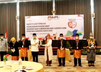 Ini Nomor Urut Pasangan Calon Gubernur dan Wakil Gubernur Jambi