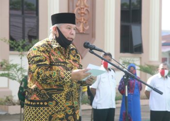 Bupati Safrial Pimpin Apel Operasi Mantab Praja Pengamanan Pemilukada Serentak 2020