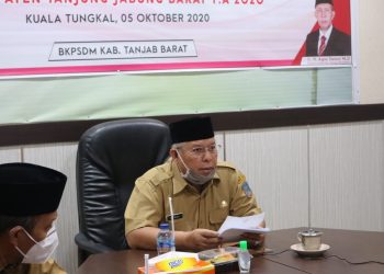 Bupati Safrial Buka Pelatihan Dasar CPNS Secara Virtual