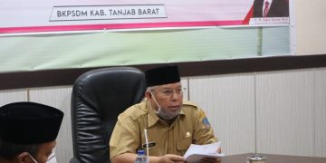 Bupati Safrial Buka Pelatihan Dasar CPNS Secara Virtual