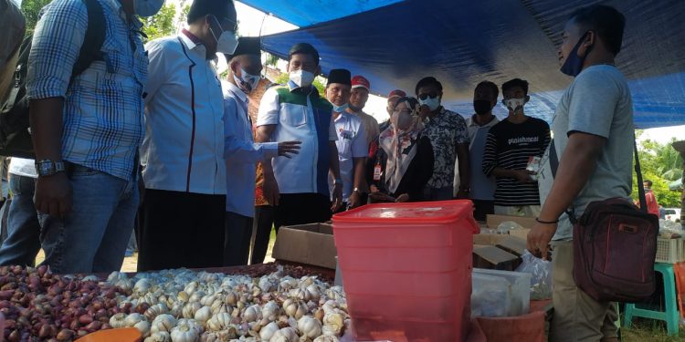 Safari Politik di Pasar Aro Muaro Bulian Cawagub Syafril Disambut Antusias Pedagang dan Pembeli