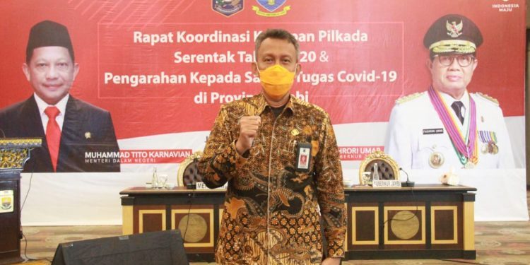 Sekda Tanjab Barat Ikuti Rakor kesiapan Pilkada Serentak Tahun 2020