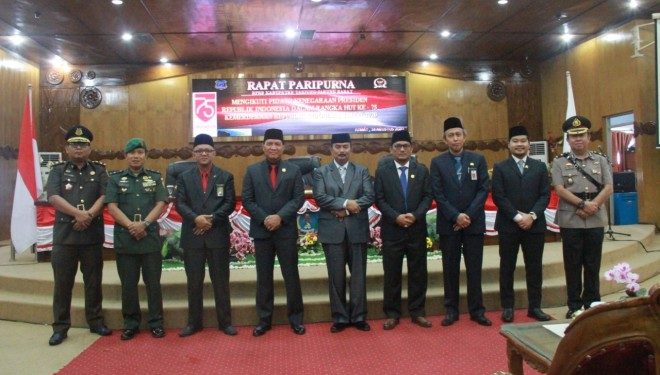 HUT RI Ke-75, Wabup Amir Sakib Hadiri Rapurna Dengarkan Pidato Kenegaraan Presden RI