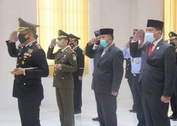 Wabup Hadiri Peringatan Hari Bhayangkara ke 74 Polres Tanjab Barat