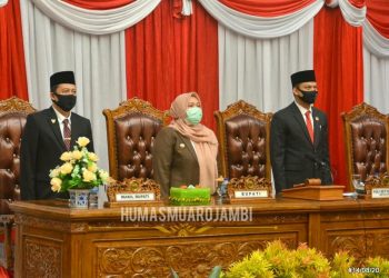 Bupati dan Wabup Muaro Jambi Hadiri Paripurna Pidato Kenegaraan HUT Ke-75 RI