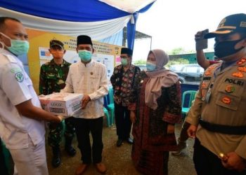 Bupati Masnah Kunjungi Poskotis Idul Fitri 2020
