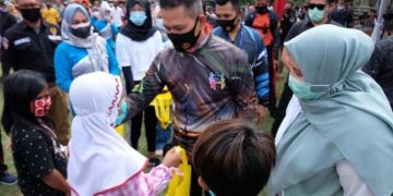 Bupati Masnah Dampingi Kapolda Canangkan Kampung Tangguh Anti Narkoba