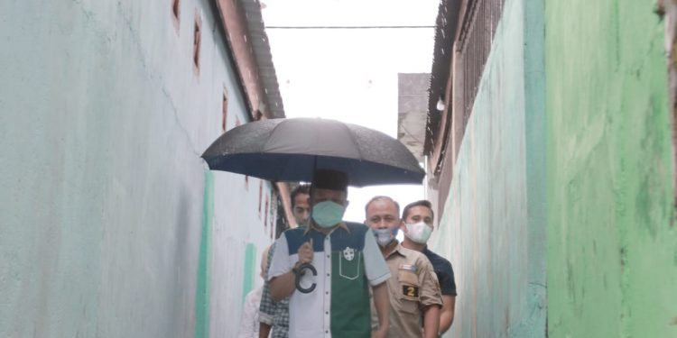Cagub Paslon 2, Fachrori Umar Sambangi Rumah Pendukungnya di Kawasan Murni Jambi