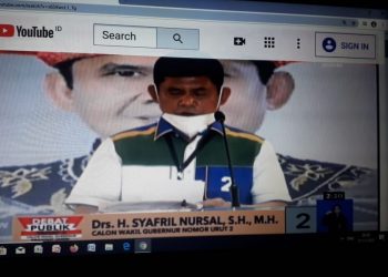 Tampil Percaya Diri, Syafril Nursal Paparkan Visi & Misi Yang Terkait Tema Debat Publik