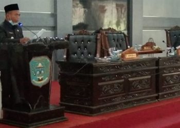 Pakai Bantuan Tabung Oksigen, Plt Bupati Merangin Sampaikan KUA Dan PPAS 2021