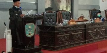 Pakai Bantuan Tabung Oksigen, Plt Bupati Merangin Sampaikan KUA Dan PPAS 2021