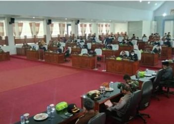 DPRD Merangin Gelar Rapat Paripurna Dengarkan Penyampaian Bupati Tentang KUA Dan PPAS 2021