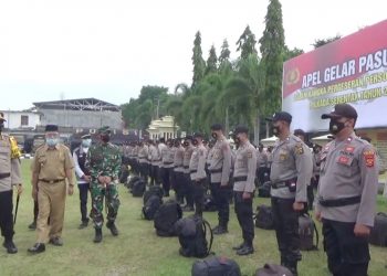 Polres Merangin Gelar Apel Gelar Pasukan Pam TPS Pilkada Jambi 2020 