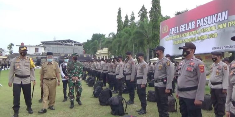 Polres Merangin Gelar Apel Gelar Pasukan Pam TPS Pilkada Jambi 2020 