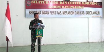 Dandim 0420/Sarko Silaturahmi Dengan Wartawan Liputan Merangin Dan Sarolangun 