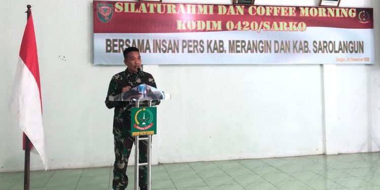 Dandim 0420/Sarko Silaturahmi Dengan Wartawan Liputan Merangin Dan Sarolangun 
