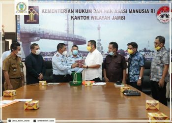Bapemperda DPRD kota Jambi Kunjungan ke Kanwil Kemenkumham Provinsi Jambi