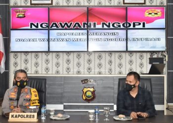 Ngopi Bareng Wartawan, Kapolres Merangin Berharap Sinergitas Terus Dipertahankan
