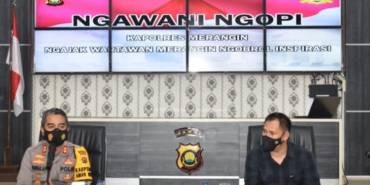 Ngopi Bareng Wartawan, Kapolres Merangin Berharap Sinergitas Terus Dipertahankan