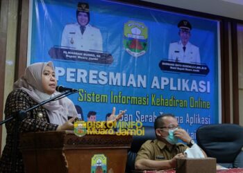Bupati Masnah Resmikan Aplikasi Sistem Informasi Kehadiran Online
