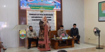 Bupati Masnah Resmikan Kantor Desa dan Beri Bantuan Bansos Sembako